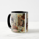 Mug Dîner de Thanksgiving vintage avec la famille (Devant gauche)