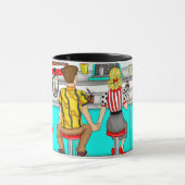 Mug Diner des années 50 | Mains de retenue de couple (Centre)