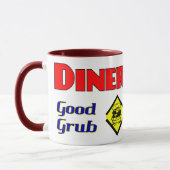 Mug Diner Good Grub Hamburger Restaurant Art (Gauche)