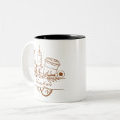 Mug d'infirmière à monogramme floral, Cadeau médic (Devant gauche)