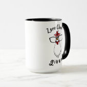Mug Dingue Lady Poulet Antisocial Fermier Poulet De La (Devant droit)