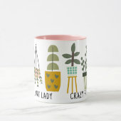 Mug Dingue Plante Lady Fun Postal Plante Rose (Centre)