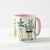 Mug Dingue Plante Lady Fun Postal Plante Rose (Devant droit)