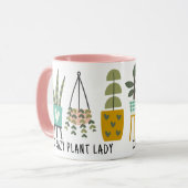 Mug Dingue Plante Lady Fun Postal Plante Rose (Devant gauche)
