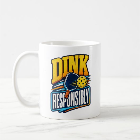 Mug Dink de manière responsable Retro Pickleball Sport (Gauche)