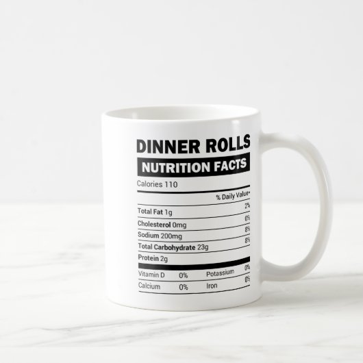 Mug Dinner Rolls Nutrition Facts Family Matching Chris (Droite)
