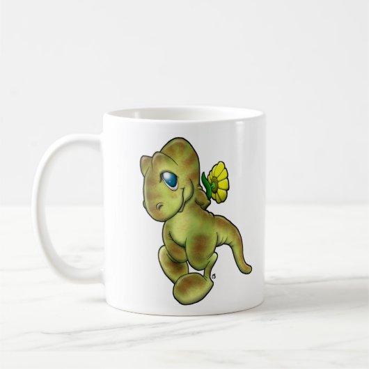 Mug Dino et fleur (Gauche)