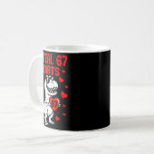 Mug Dino Holding Heart I Steal 67 Hearts Funny Six Sev (Devant gauche)