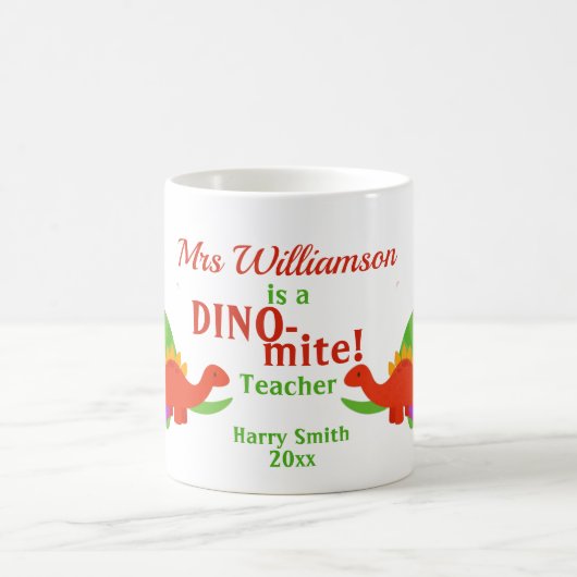 Mug Dino-mite Dinosaur Appréciation de l'enseignant (Centre)