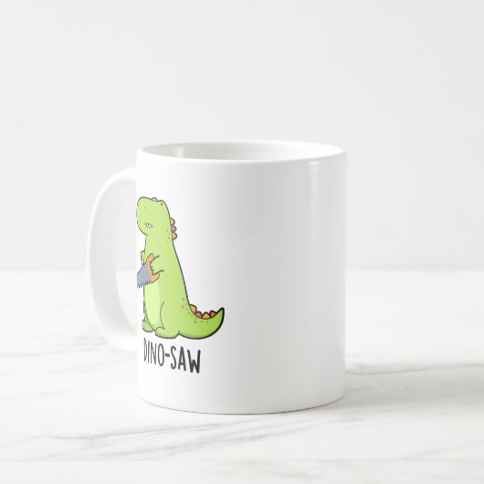 Mug Dino-scie Funny Dinosaur Tool Pun (Devant gauche)
