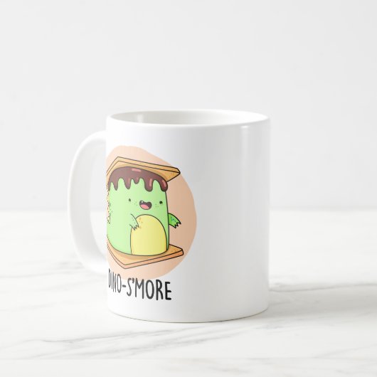 Mug Dino-smore Dinosaure Dinosaure Smore Pun (Devant gauche)