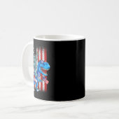 Mug Dino Statue De La Liberté 4 juillet Chemises Garço (Devant gauche)