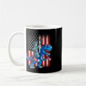 Mug Dino Statue De La Liberté 4 juillet Chemises Garço (Gauche)