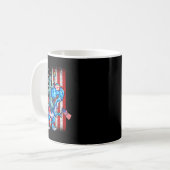 Mug Dino Statue De La Liberté 4 juillet Chemises Garço (Devant gauche)