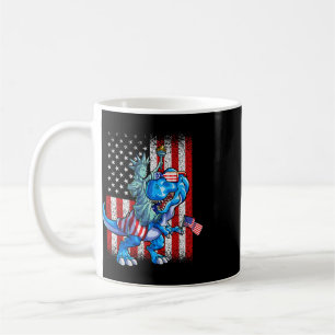 Mug Dino Statue de la Liberté T-shirt 4 juillet garçon