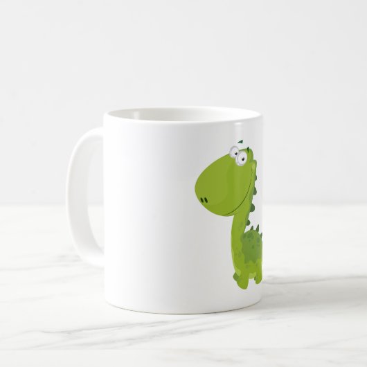 Mug Dino vert souriant (Devant gauche)