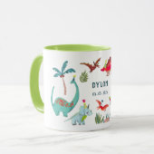 Mug Dinosaur Cute Dino Nom du garçon (Devant gauche)