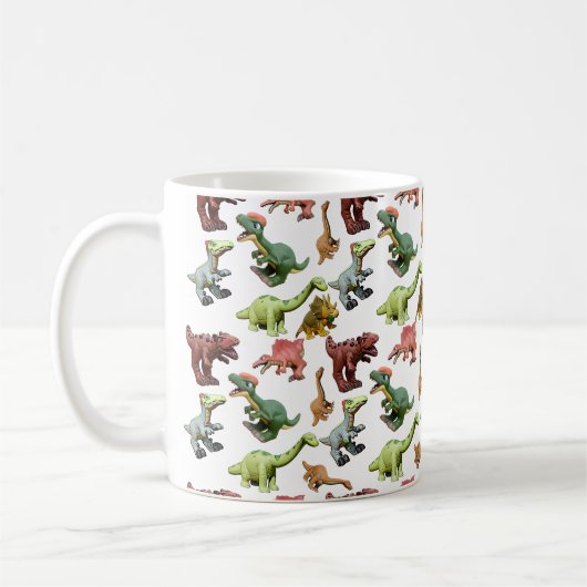 Mug Dinosaur Dessin de dessin Collage (Gauche)