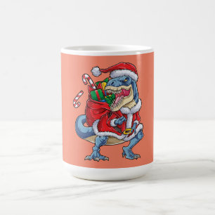 Mug Dinosaur Noël Père Noël T rex Garçons Hommes