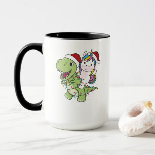 Mug Dinosaur Noël Unicorne Hiver T-Rex Dino