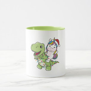 Mug Dinosaur Noël Unicorne Hiver T-Rex Dino Adulte