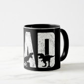 Mug Dinosaur PÈRE Noir (Devant droit)