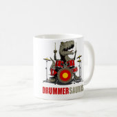 Mug Dinosaur Playing Drum Musician T Rex Drummersaurus (Devant droit)