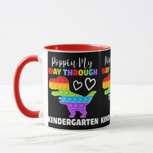 Mug Dinosaur Poppin My Way Through Kindergarten (Gauche)