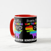 Mug Dinosaur Poppin My Way Through Kindergarten (Devant gauche)