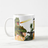 Mug Dinosaur rugir T-rex flammes préhistoriques nom de (Gauche)