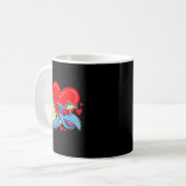 Mug Dinosaur Saint-Valentin Cœur Ptérodactyle Saint-Va (Devant gauche)