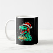 Mug Dinosaur T Rex Playing Video Game Santa Hat Christ (Gauche)