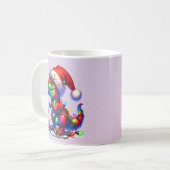 Mug Dinosaur tangled up in fairy christms lights (Devant gauche)