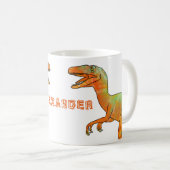 Mug Dinosaur velociraptor Personnalisé (Devant droit)