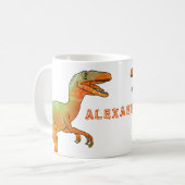 Mug Dinosaur velociraptor Personnalisé (Devant gauche)