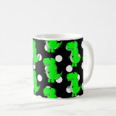 Mug Dinosaur Vert Polka Motif (Devant droit)
