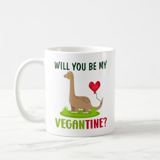 Mug Dinosaur Vignon, Saint Valentin (Gauche)