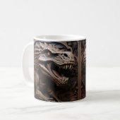 Mug Dinosaure 3D en cuir à outils imprimé TRex (Devant gauche)