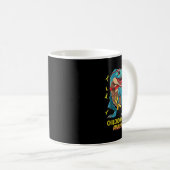 Mug Dinosaure amusant T-Rex Enfance Cancer Sensibilisa (Devant droit)