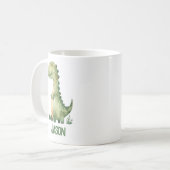 Mug Dinosaure Aquarelle Cute Avec Nom Enfant (Devant gauche)