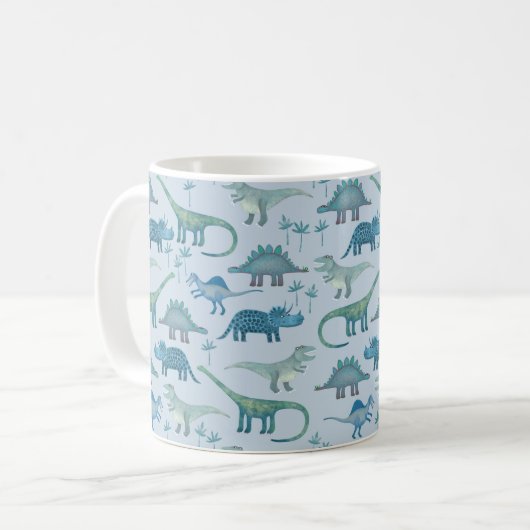 Mug Dinosaure bleu (Devant gauche)