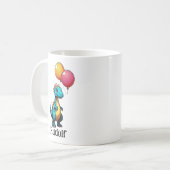 Mug dinosaure bleu avec ballons (Devant gauche)