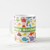 Mug Dinosaure Cute Personnalisé (Devant gauche)