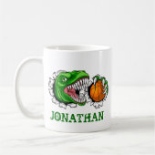 Mug Dinosaure de basket-ball T-Rex personnalisé (Gauche)