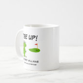 Mug Dinosaure de golf à la retraite (Devant gauche)