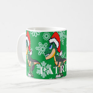 Mug Dinosaure de Noël Cute Green Kids Chocolat chaud