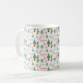 Mug dinosaure de Noël et bonhomme de neige (Devant gauche)