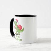 Mug Dinosaure de Noël Festif  (Devant gauche)