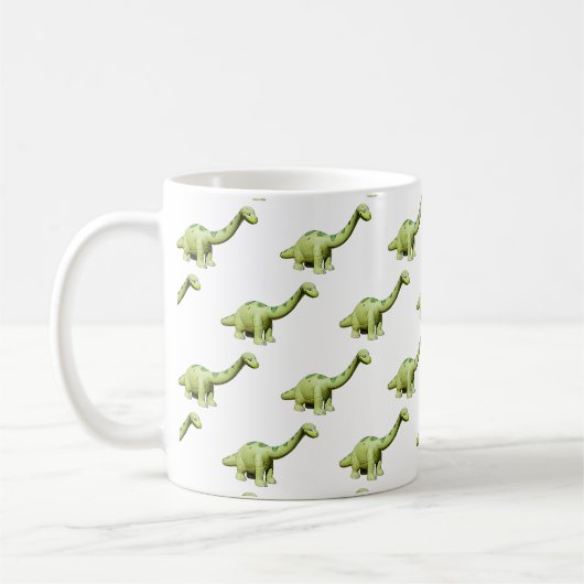 Mug Dinosaure Dessin de dessin Brontosaurus (Gauche)