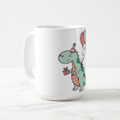 Mug Dinosaure Dinosaure Caricature (Devant gauche)